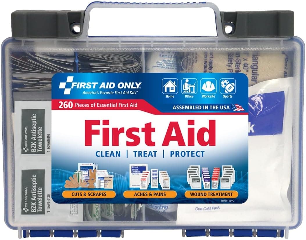 First Aid Only 91248 OSHA-Compliant First Aid Kit, All-Purpose 50-Person, 260 Pieces